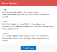 Upgrade-Script for chmod 0444